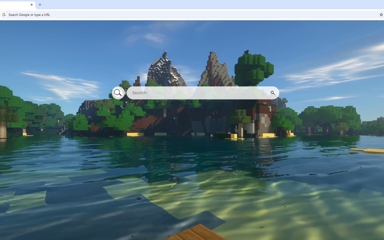 Minecraft Nature: Serenity and Creativity in a Live Theme chrome谷歌浏览器插件_扩展第5张截图