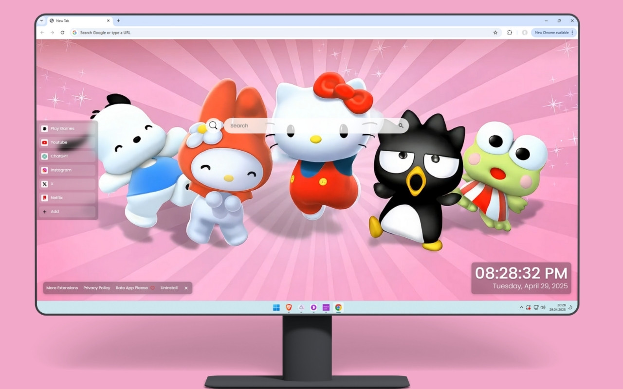 Hello Kitty Friends Live Wallpaper chrome谷歌浏览器插件_扩展第3张截图
