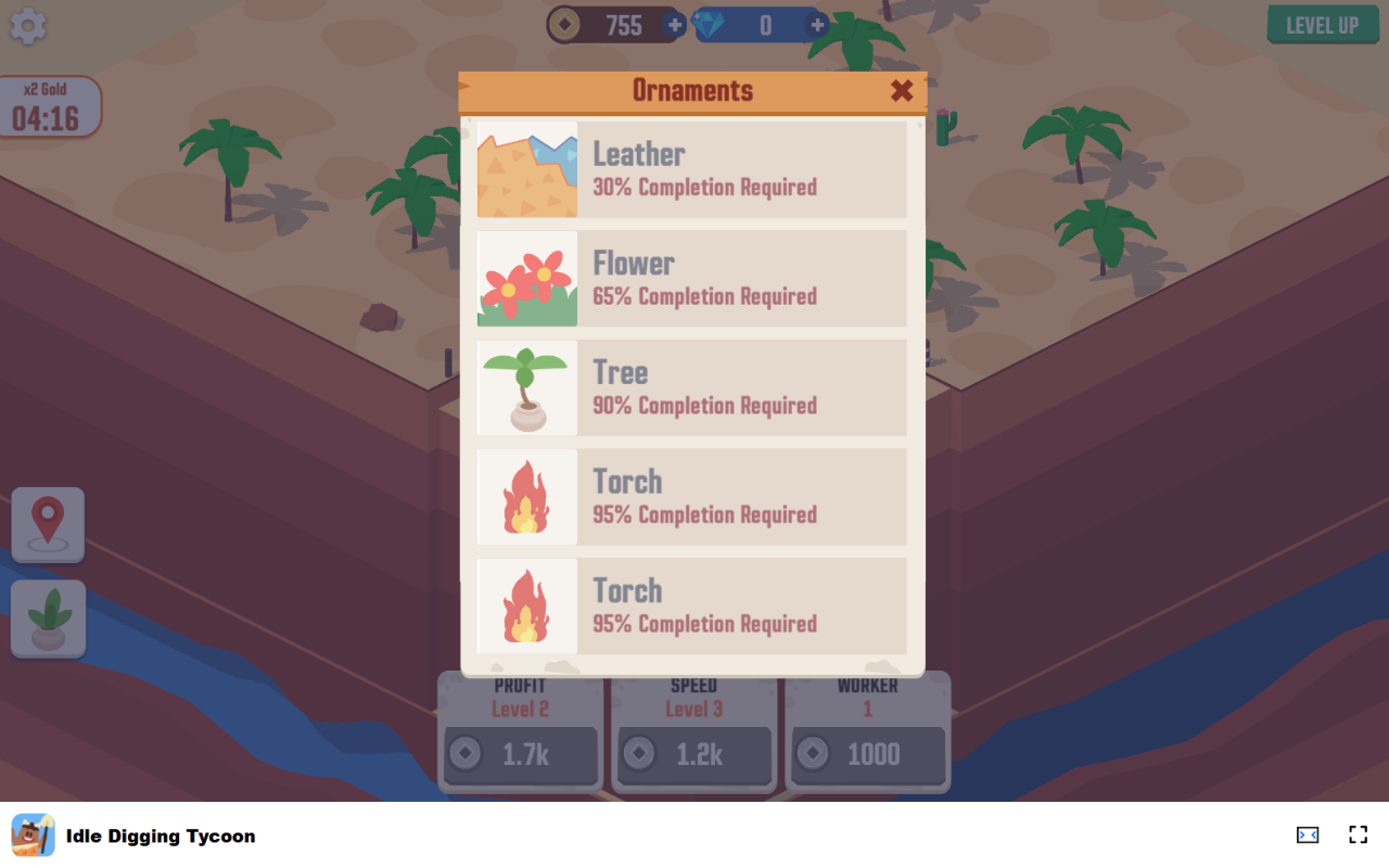 Idle Digging Tycoon 游戏 - 成为终极矿业大亨！ chrome谷歌浏览器插件_扩展第1张截图