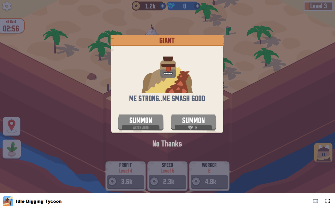 Idle Digging Tycoon 游戏 - 成为终极矿业大亨！ chrome谷歌浏览器插件_扩展第4张截图