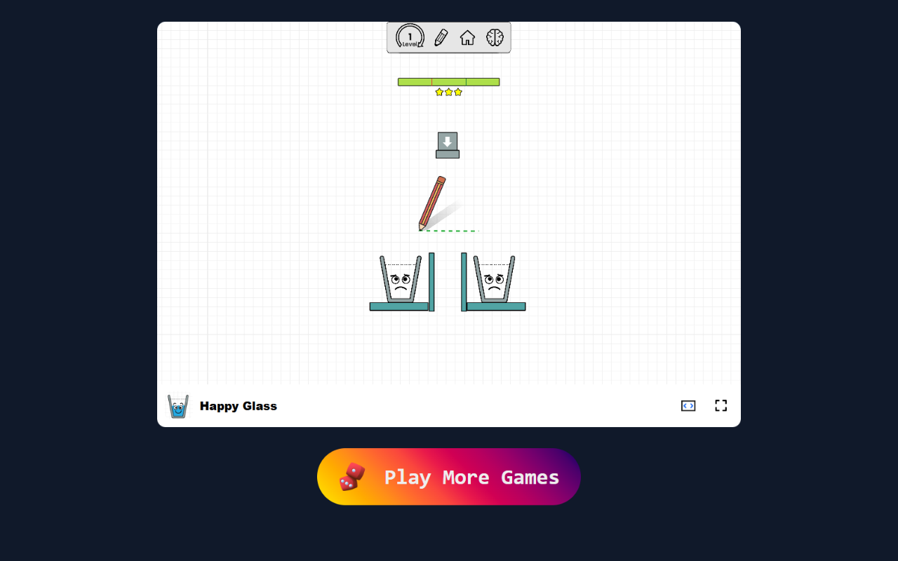 Happy Glass 游戏 - 解决有趣且具有挑战性的物理难题！ chrome谷歌浏览器插件_扩展第4张截图