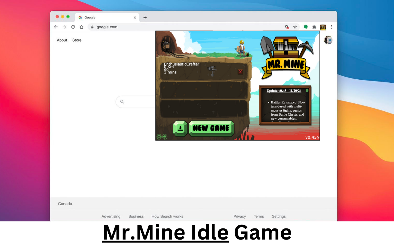 Mr.Mine Idle Game chrome谷歌浏览器插件_扩展第1张截图