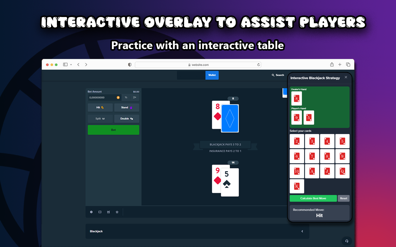 Blackjack AI Strategy chrome谷歌浏览器插件_扩展第4张截图