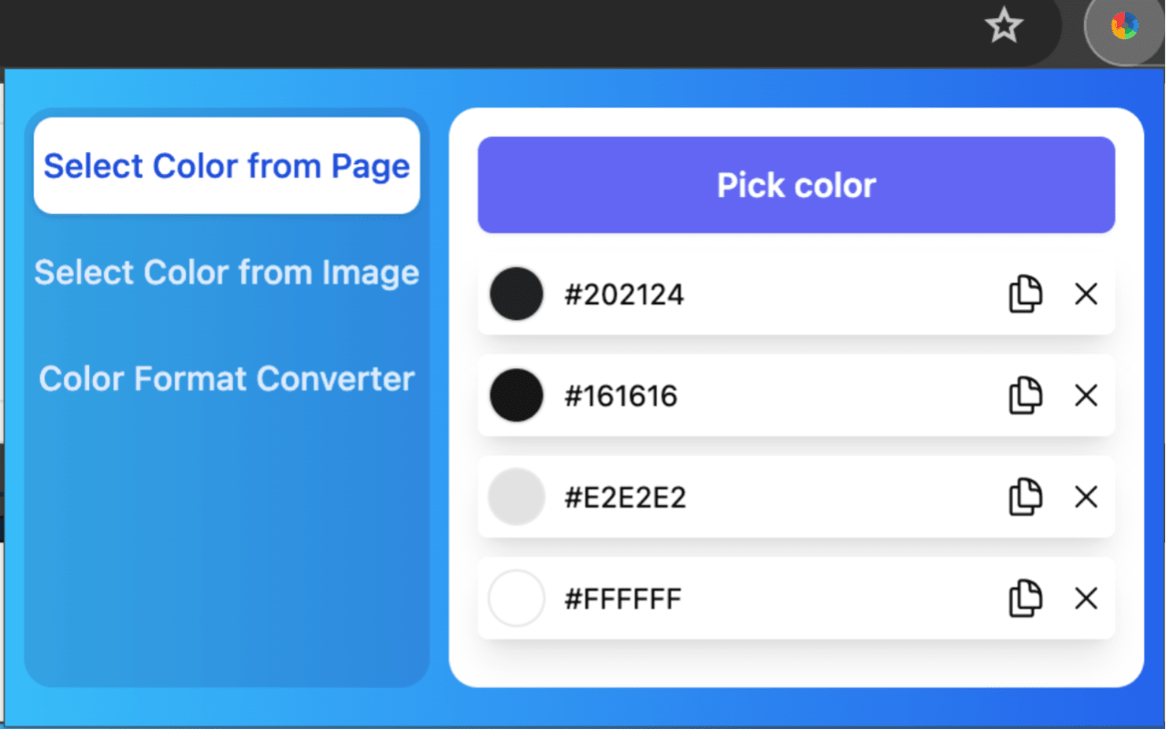 Color Picker - Web Development chrome谷歌浏览器插件_扩展第1张截图