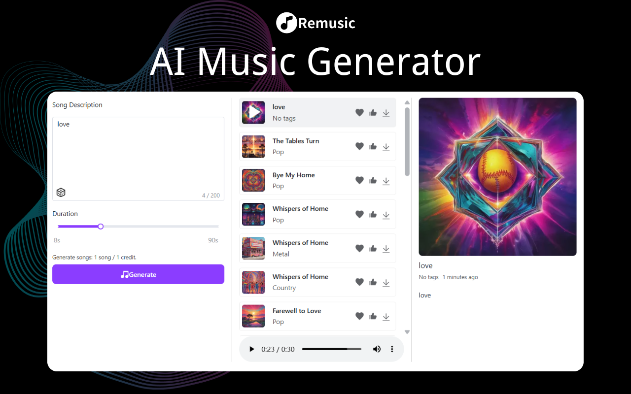 AI音乐生成器 | 智能歌曲创作 chrome谷歌浏览器插件_扩展第2张截图