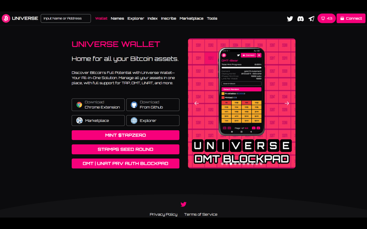 Universe Bitcoin Wallet chrome谷歌浏览器插件_扩展第4张截图
