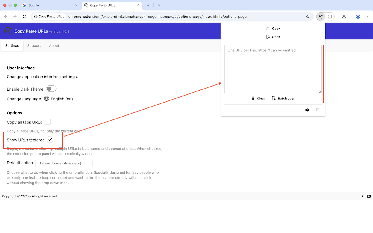 Copy Paste URLs chrome谷歌浏览器插件_扩展第1张截图
