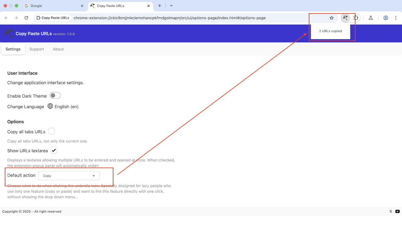Copy Paste URLs chrome谷歌浏览器插件_扩展第2张截图