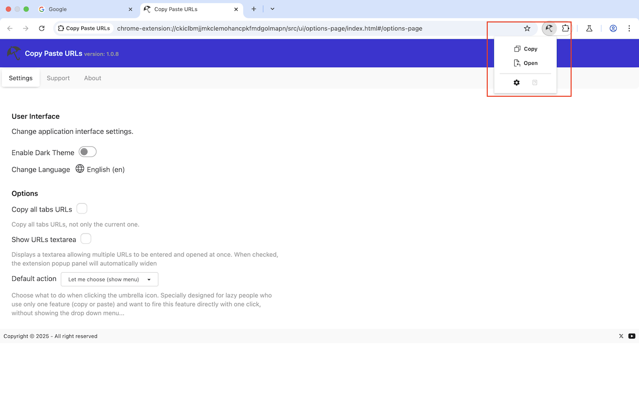 Copy Paste URLs chrome谷歌浏览器插件_扩展第3张截图