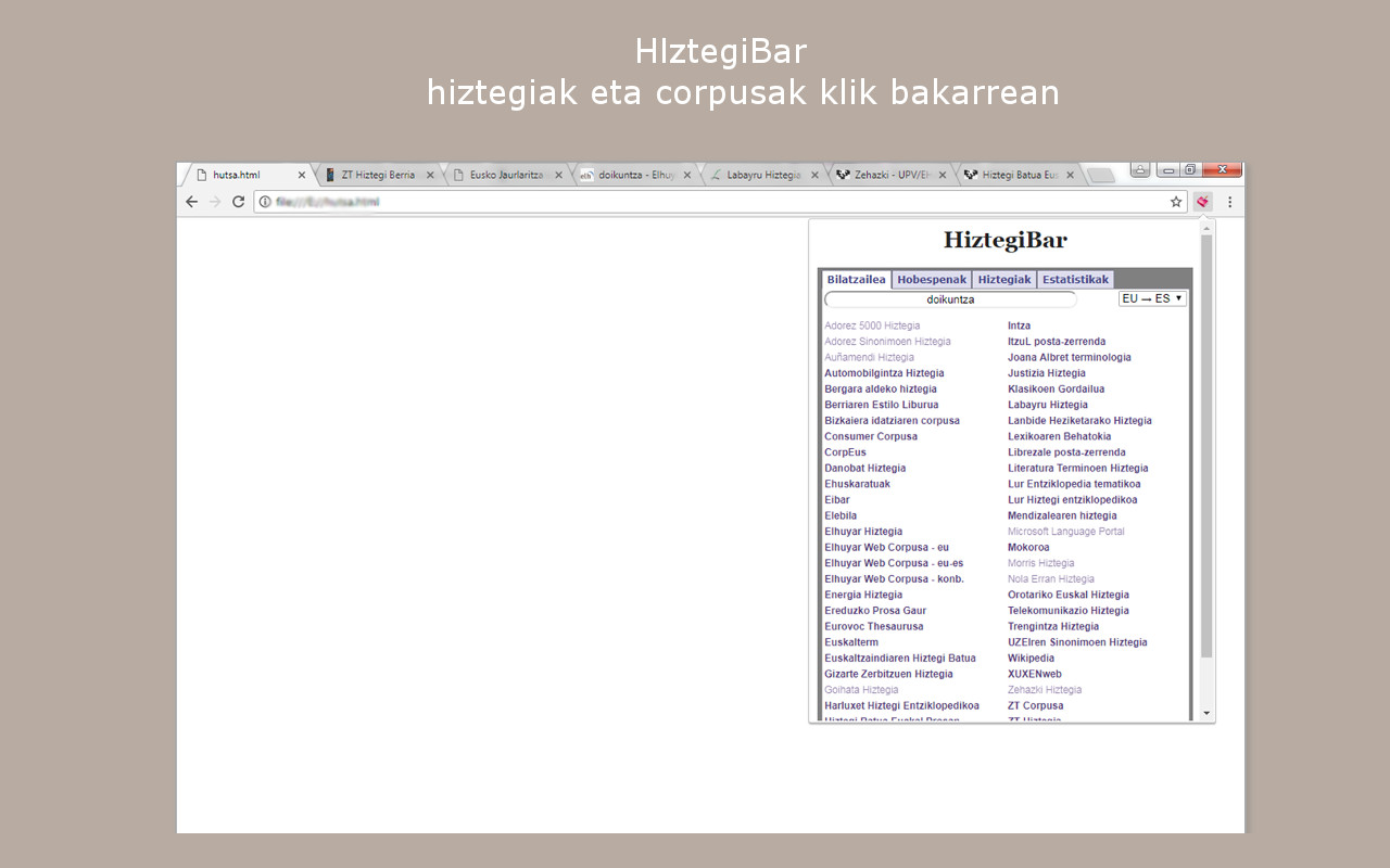 HiztegiBar chrome谷歌浏览器插件_扩展第1张截图