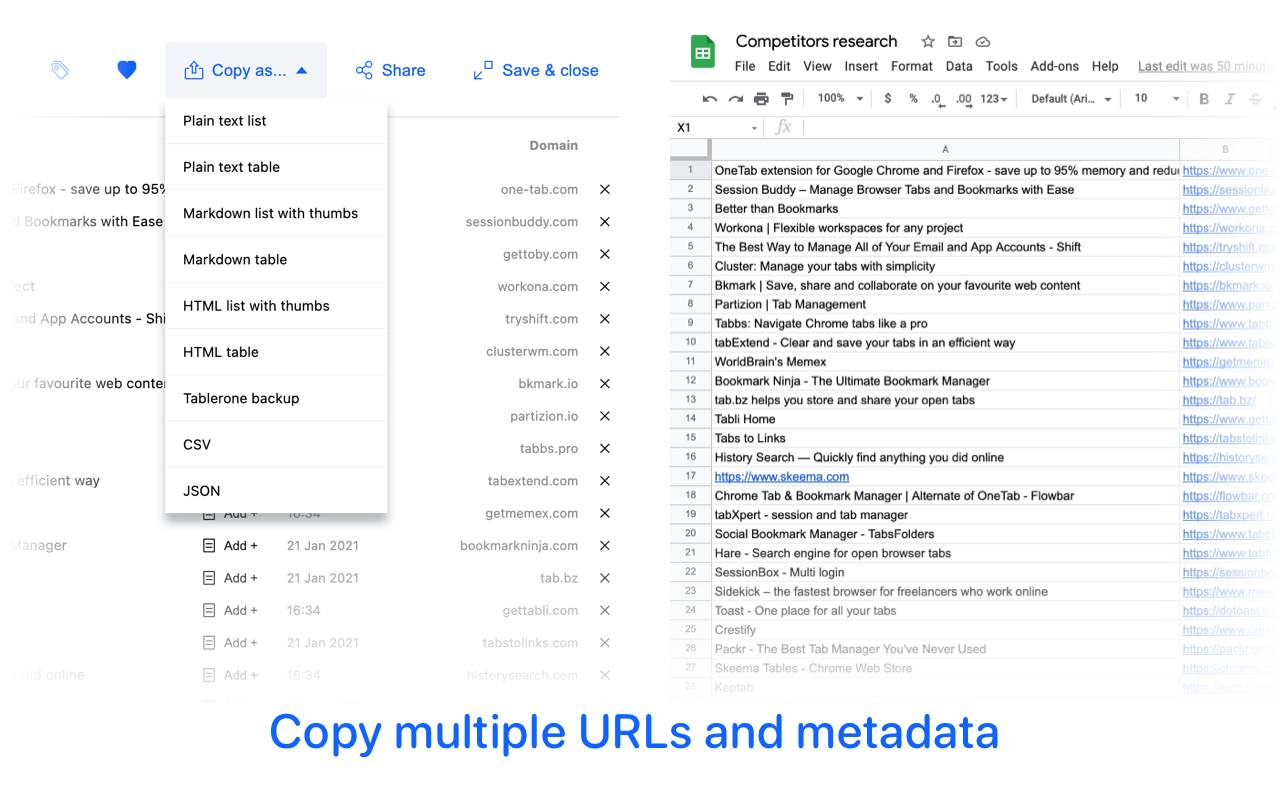 TABLERONE tab manager chrome谷歌浏览器插件_扩展第2张截图