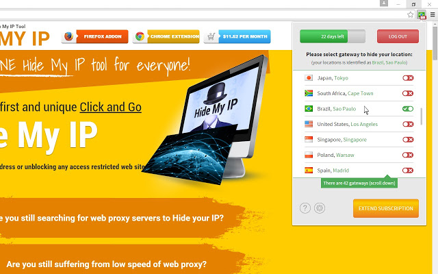 My IP Hider  chrome谷歌浏览器插件_扩展第1张截图