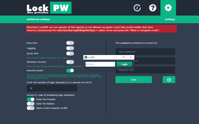 LockPW chrome谷歌浏览器插件_扩展第1张截图