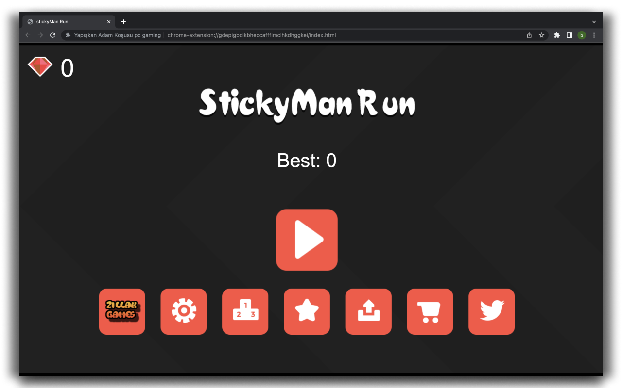Sticky Man Run - HTML5 Game chrome谷歌浏览器插件_扩展第2张截图