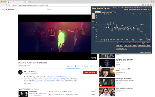 Ears: Bass Boost, EQ Any Audio! chrome谷歌浏览器插件_扩展第3张截图