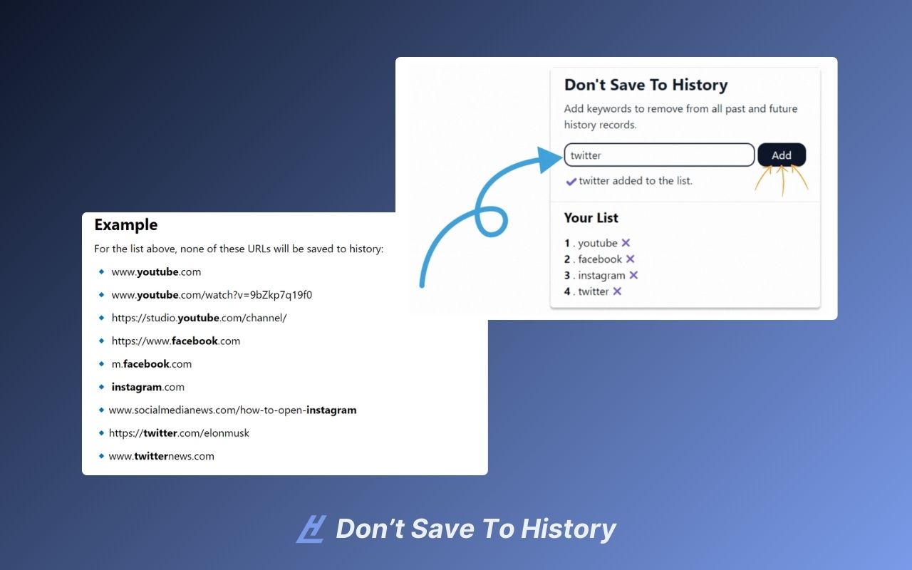 Don't save to history chrome谷歌浏览器插件_扩展第4张截图
