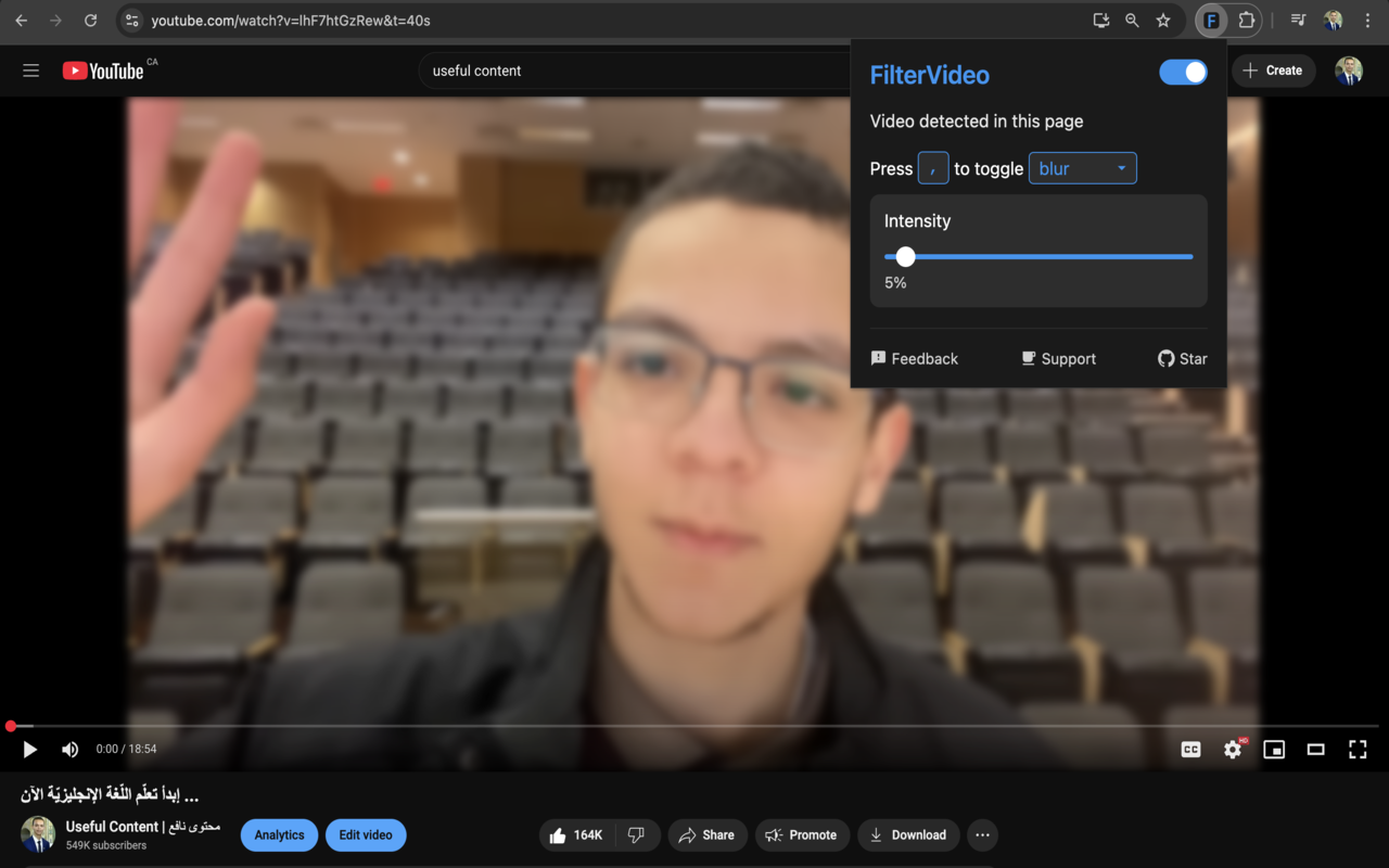 FilterVideo chrome谷歌浏览器插件_扩展第5张截图