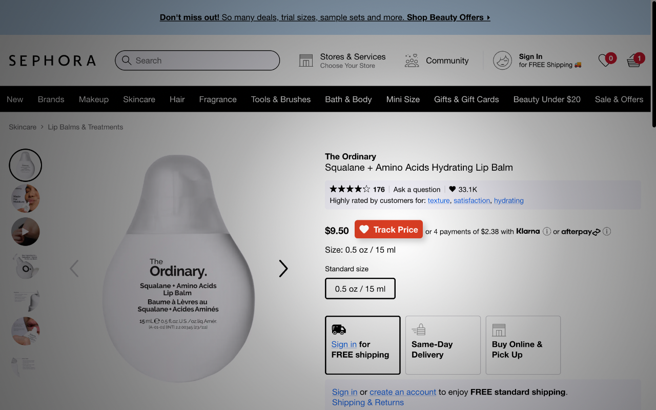 GOSH Price Tracker chrome谷歌浏览器插件_扩展第4张截图