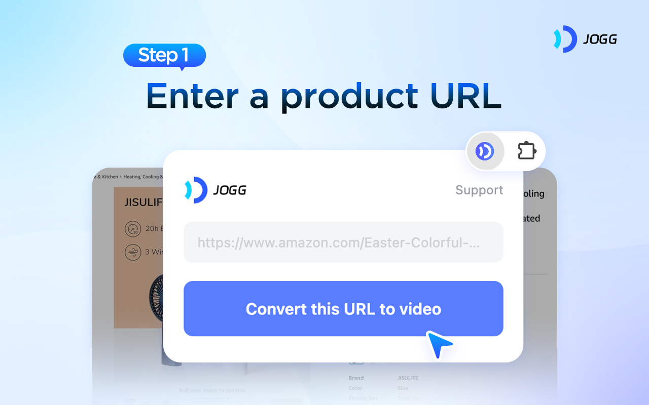 JoggAI - AI-Powered URL to Video chrome谷歌浏览器插件_扩展第2张截图