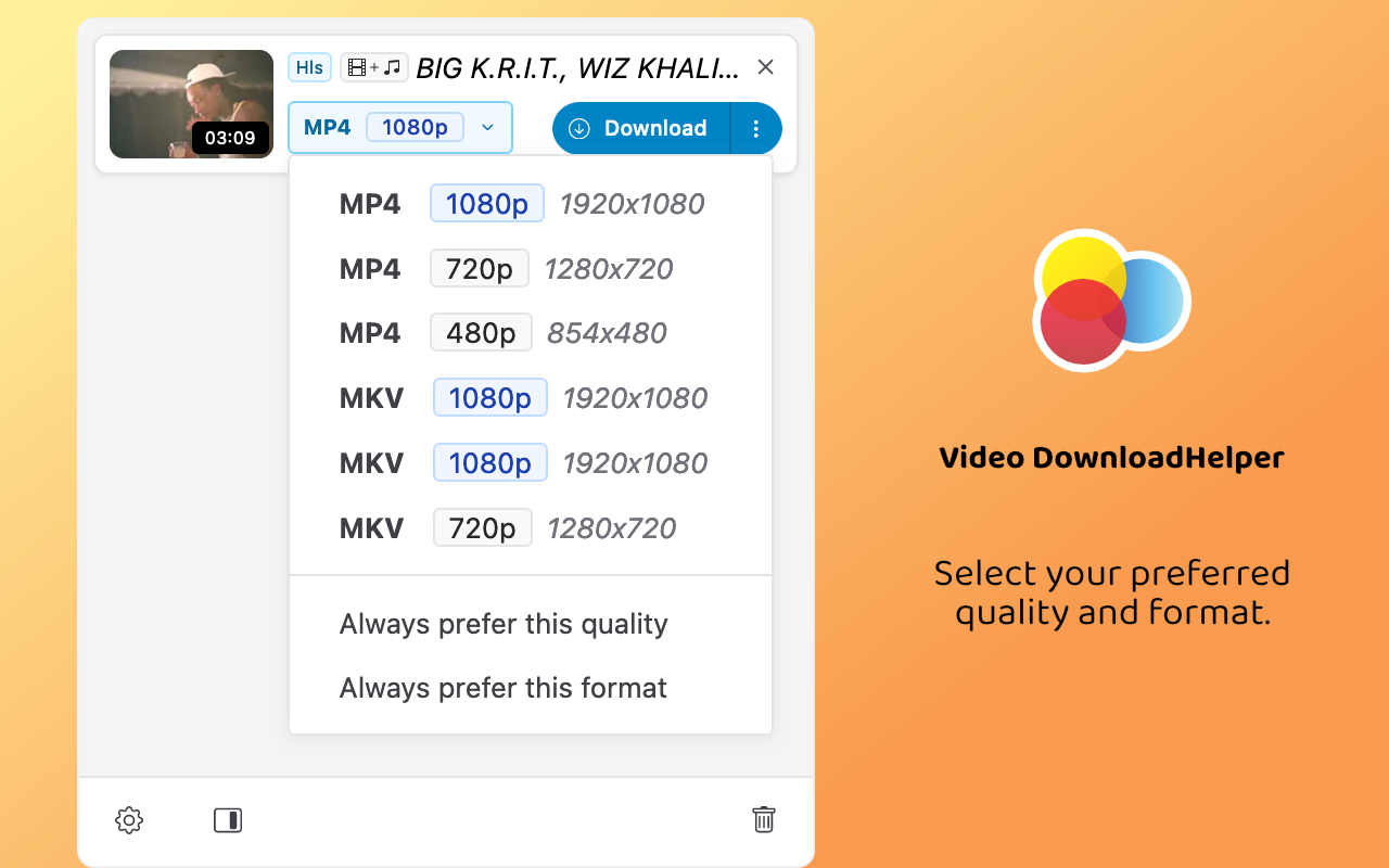Video DownloadHelper chrome谷歌浏览器插件_扩展第2张截图