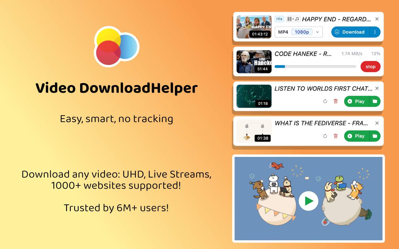 Video DownloadHelper chrome谷歌浏览器插件_扩展第3张截图