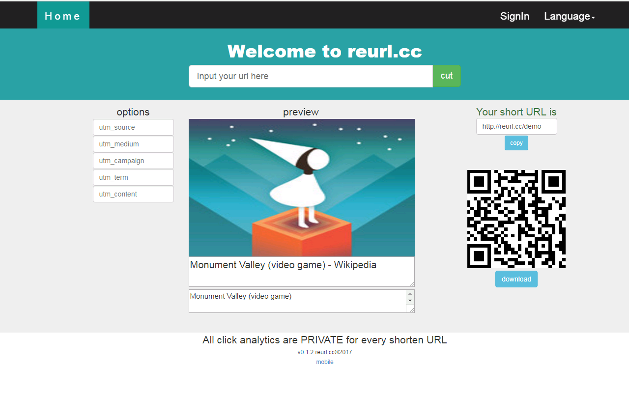 Reurl.cc chrome谷歌浏览器插件_扩展第1张截图
