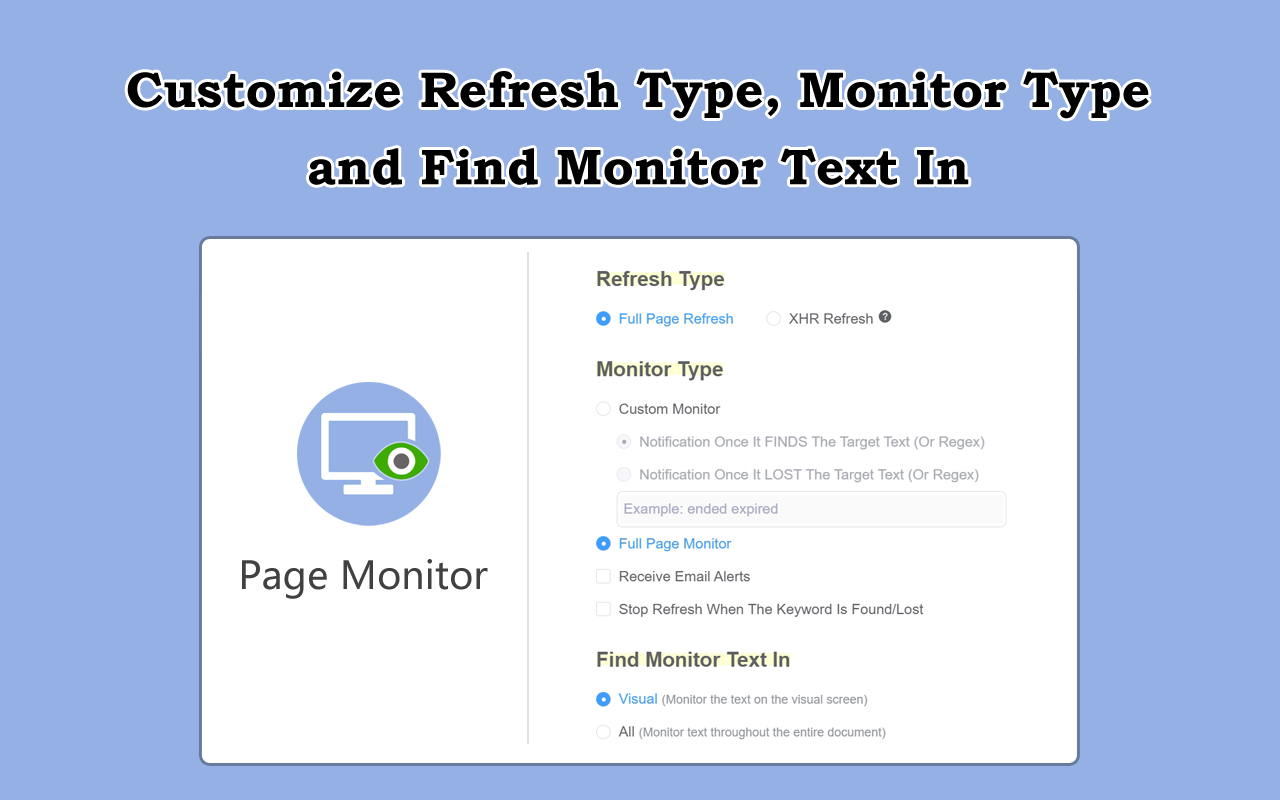 页面监控和自动刷新页面 chrome谷歌浏览器插件_扩展第1张截图
