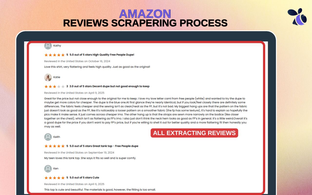Amazon Reviews Scraper and Exporter | Ecomstal chrome谷歌浏览器插件_扩展第5张截图