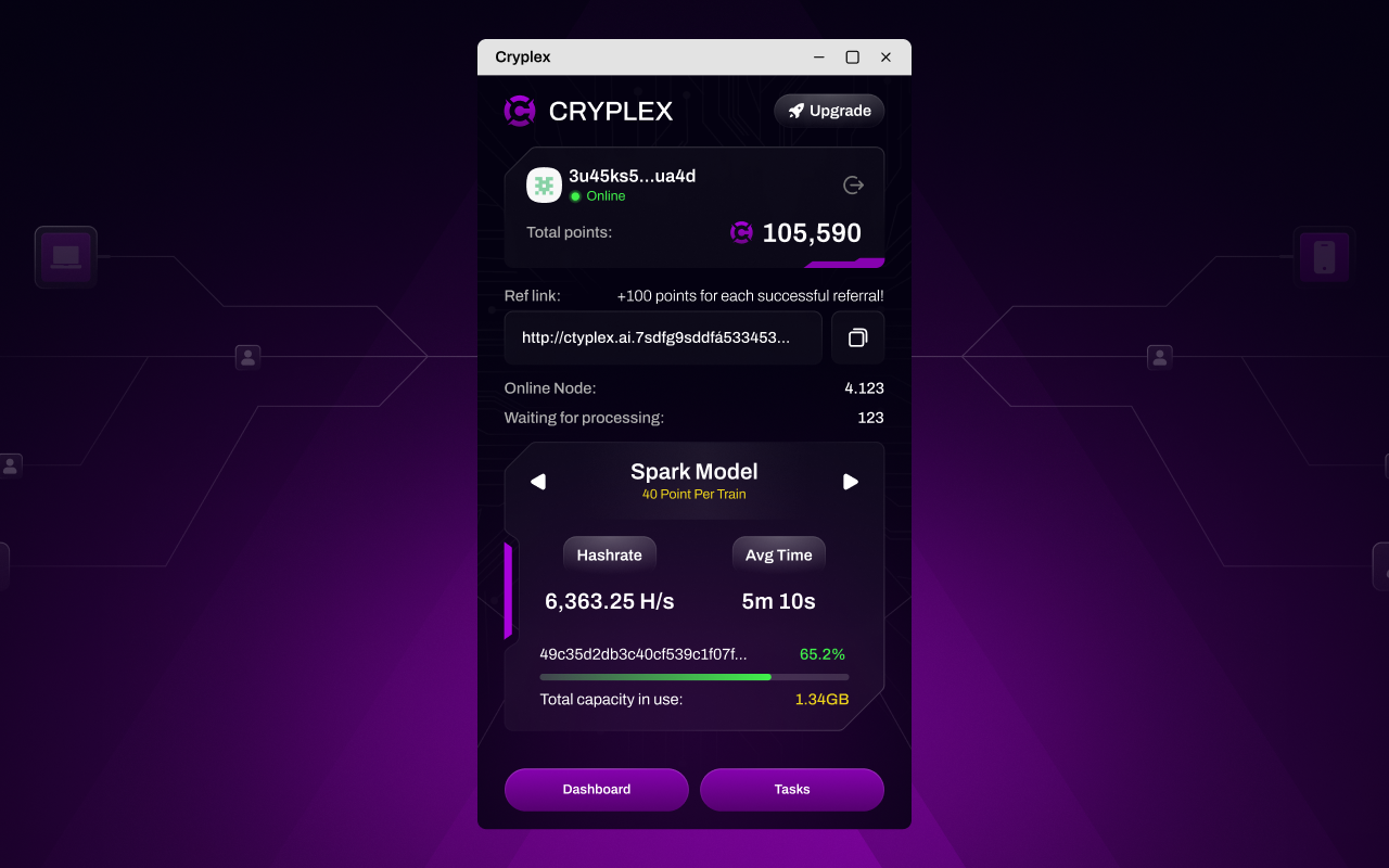 Cryplex AI Storage Node chrome谷歌浏览器插件_扩展第2张截图
