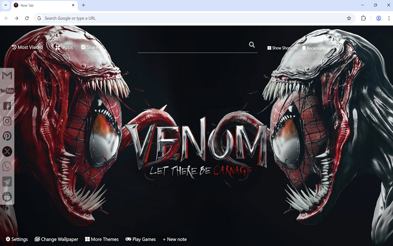 Venom Let There Be Carnage Wallpaper chrome谷歌浏览器插件_扩展第3张截图