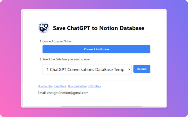 批量一键保存 ChatGPT 对话到 Notion chrome谷歌浏览器插件_扩展第2张截图