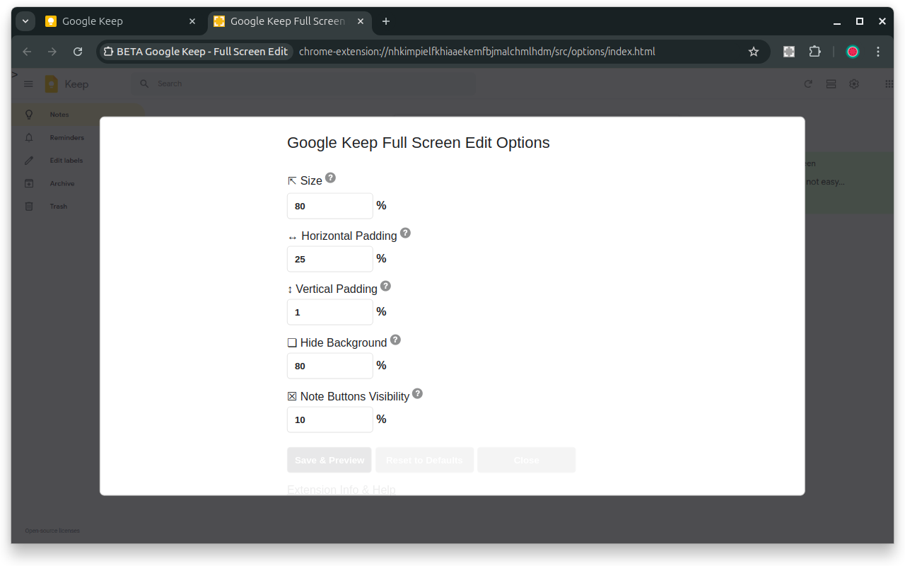 Google Keep - Full Screen Edit chrome谷歌浏览器插件_扩展第5张截图