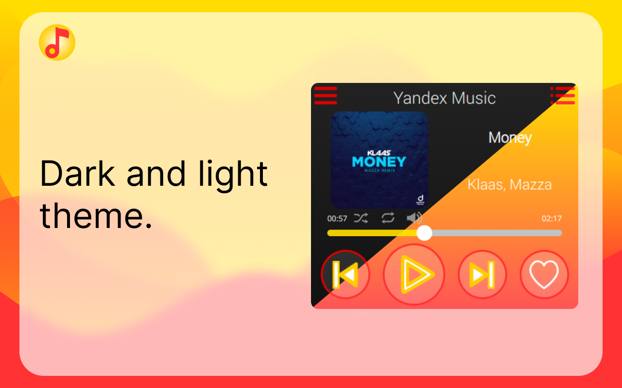 Yandex Music control chrome谷歌浏览器插件_扩展第2张截图