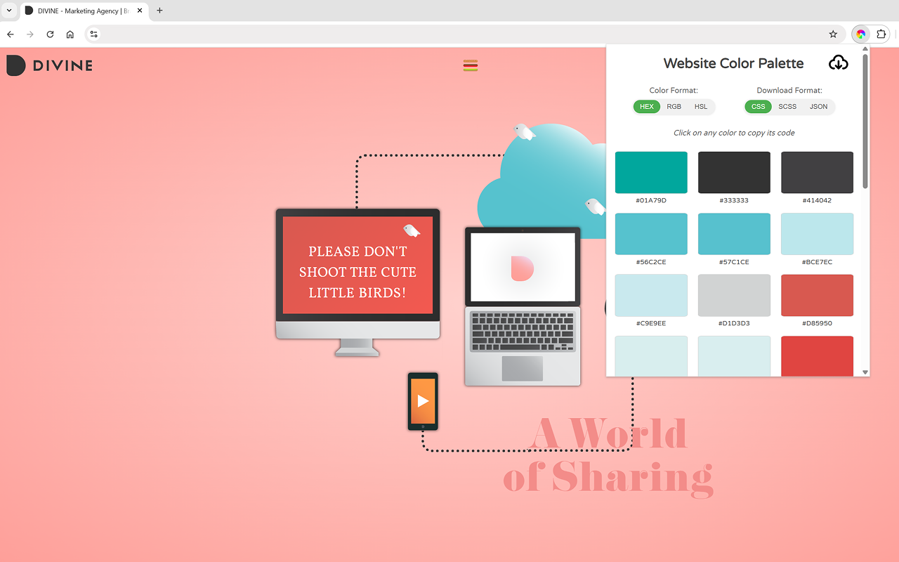 从网站获取调色板 chrome谷歌浏览器插件_扩展第1张截图