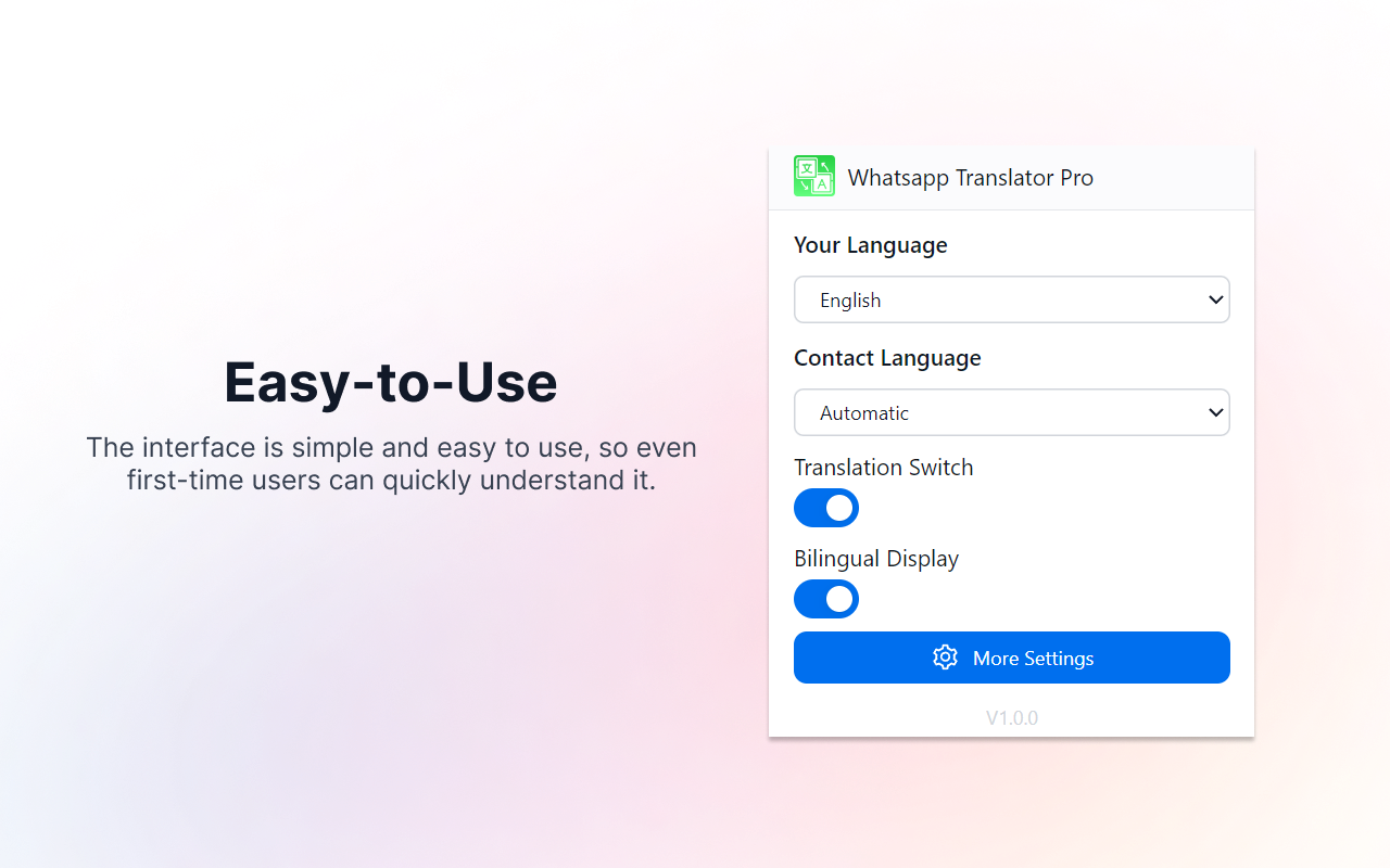 Whatsapp 翻译器 Pro chrome谷歌浏览器插件_扩展第1张截图