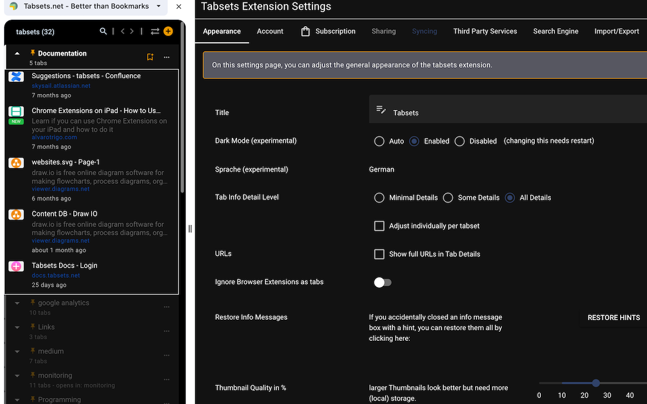 Tabsets.net chrome谷歌浏览器插件_扩展第3张截图