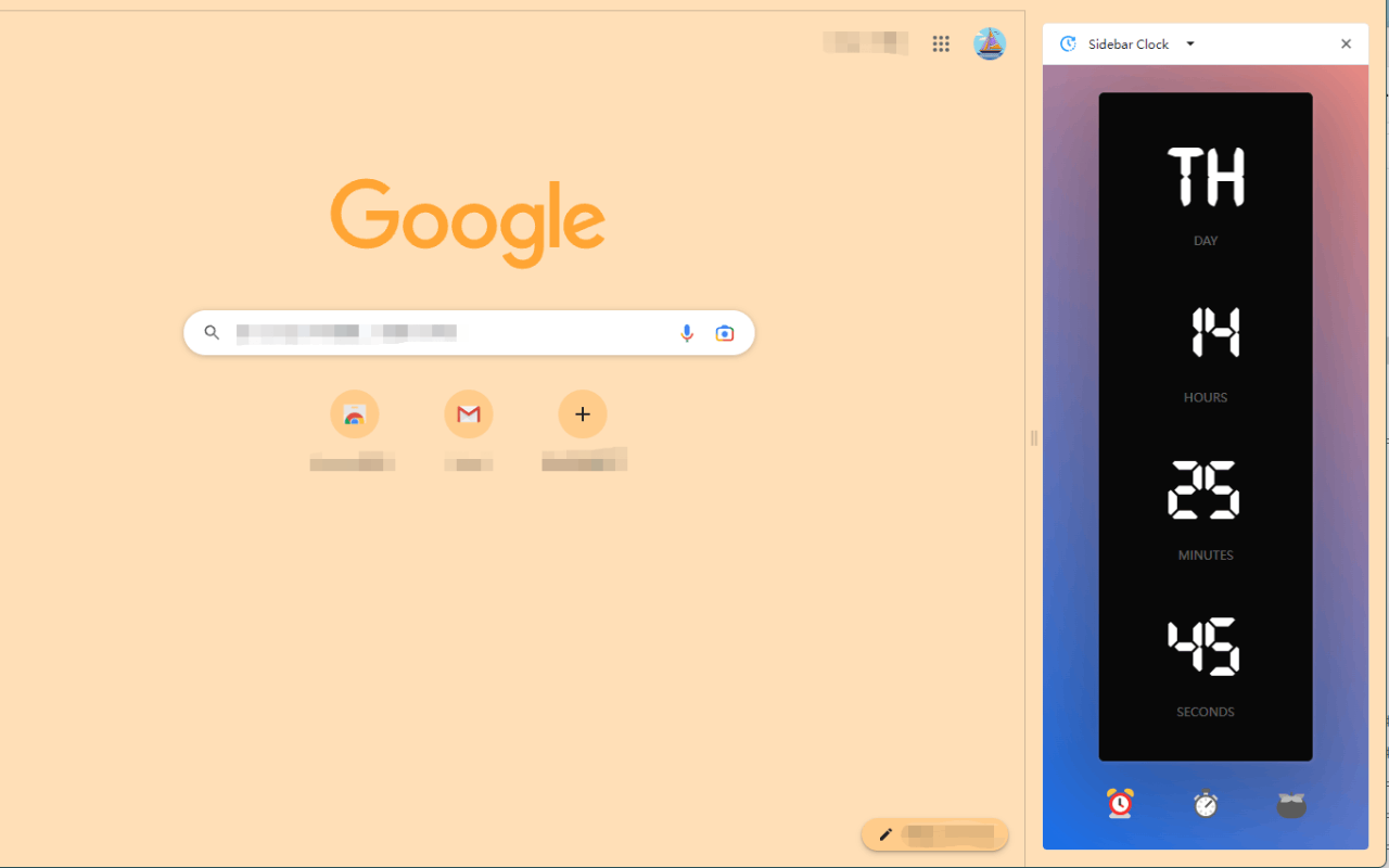 Sidebar Clock chrome谷歌浏览器插件_扩展第3张截图
