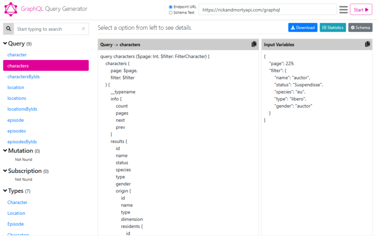 Graphql Query Generator chrome谷歌浏览器插件_扩展第4张截图