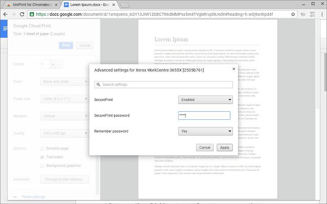 UniPrint for Chromebooks (Enterprise) chrome谷歌浏览器插件_扩展第3张截图