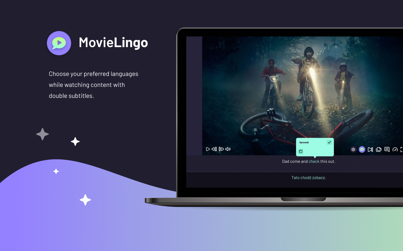 MovieLingo: Learn languages with Netflix chrome谷歌浏览器插件_扩展第2张截图