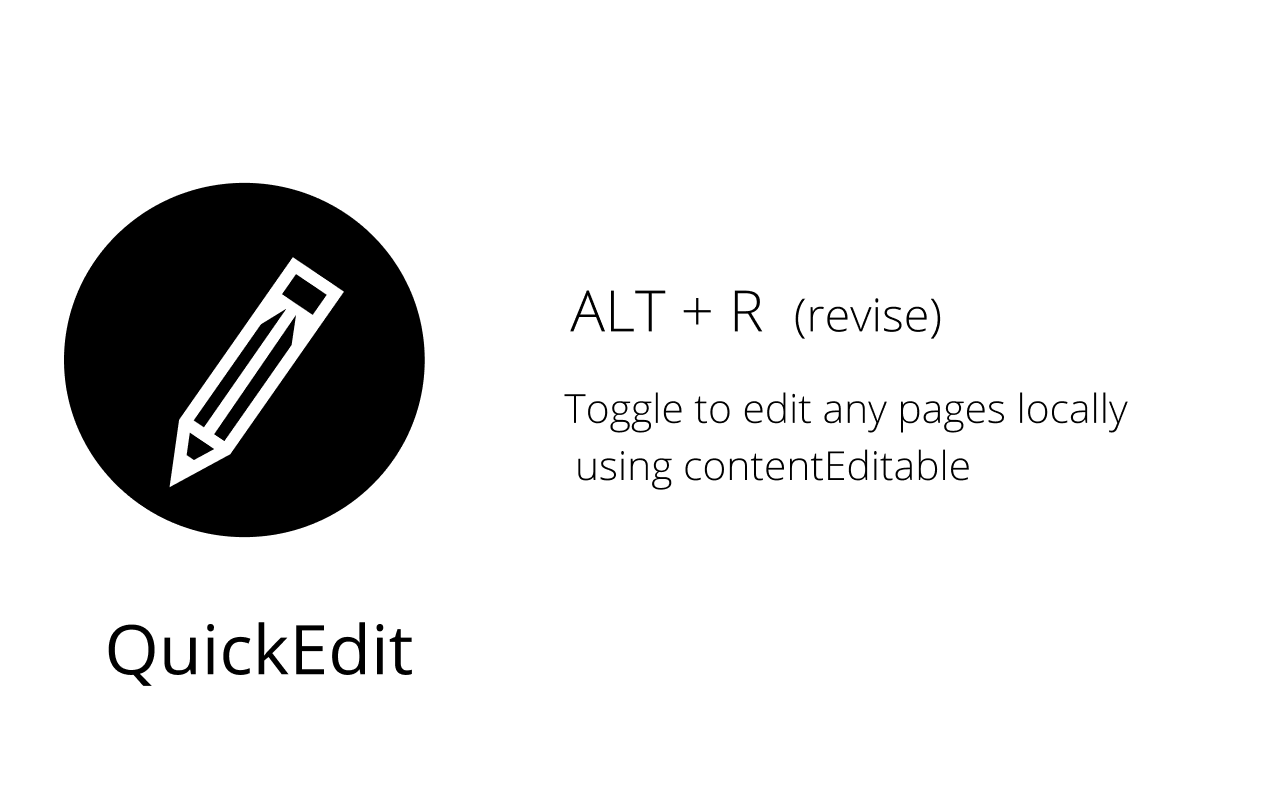 QuickEdit: Edit Local Pages with Shortcut Key chrome谷歌浏览器插件_扩展第1张截图