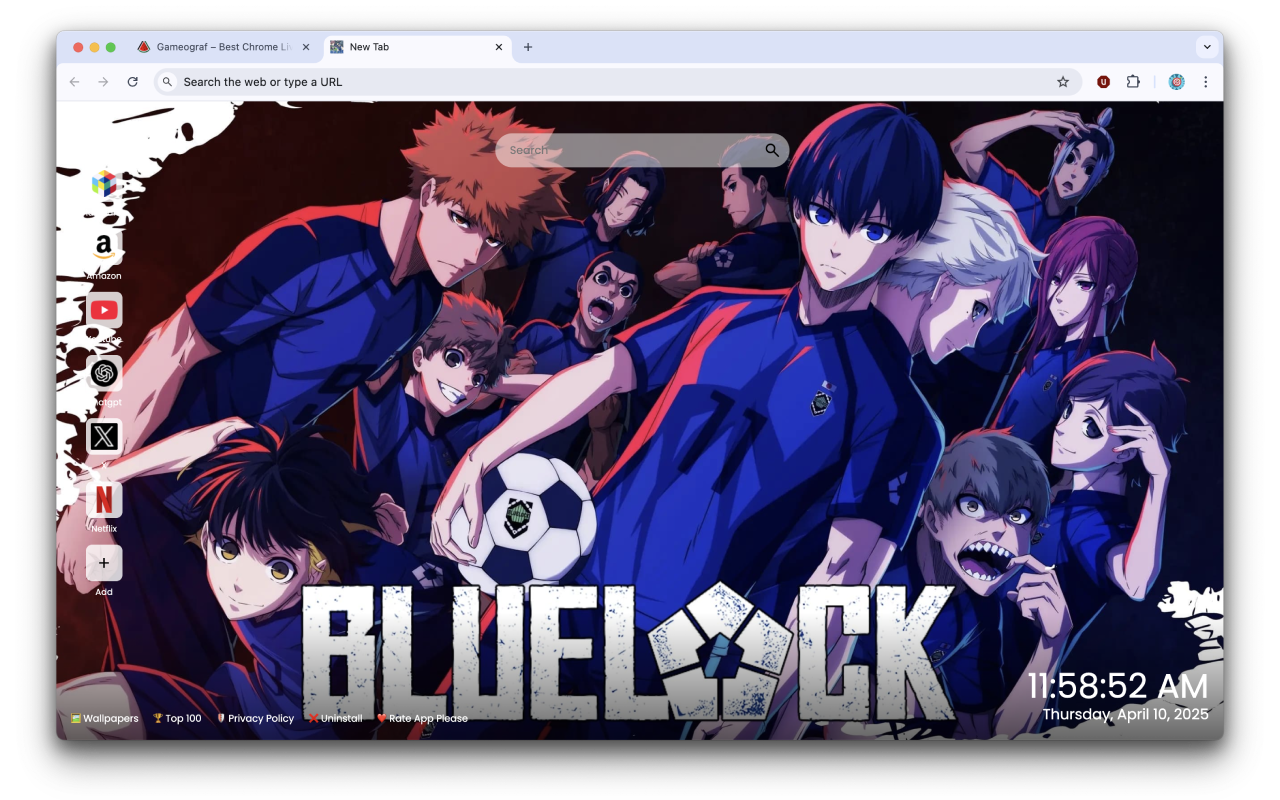 Blue Lock Wallpaper chrome谷歌浏览器插件_扩展第3张截图