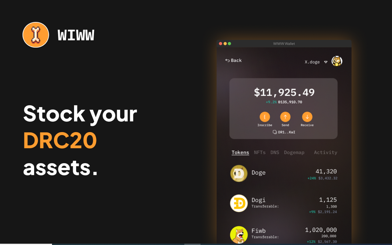 WIWW DRC20 Wallet chrome谷歌浏览器插件_扩展第3张截图