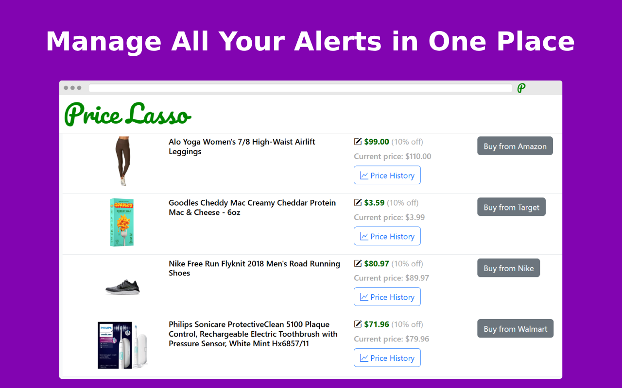 PriceLasso: Intelligent Price Tracker chrome谷歌浏览器插件_扩展第1张截图