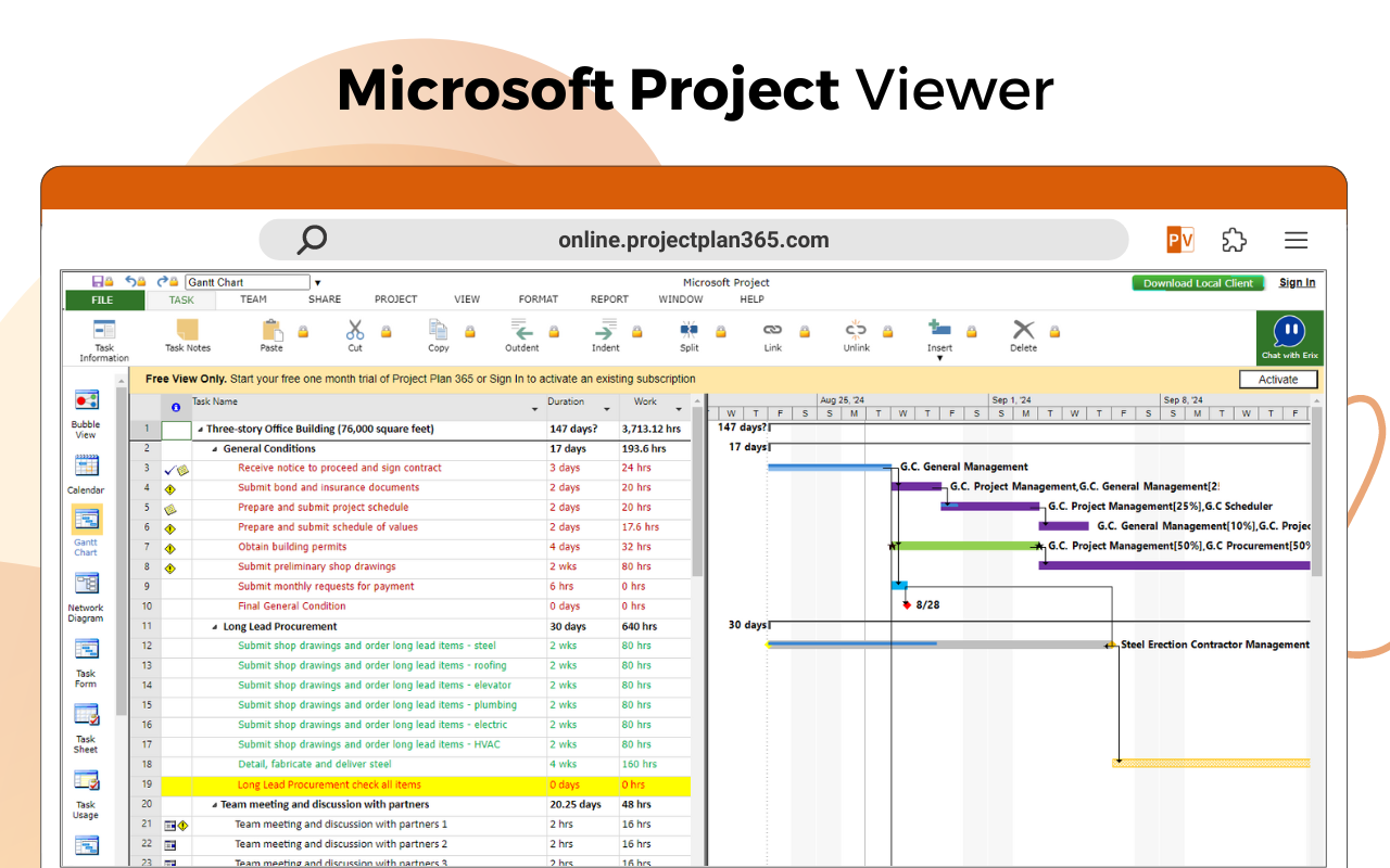 Project Viewer 365 chrome谷歌浏览器插件_扩展第2张截图