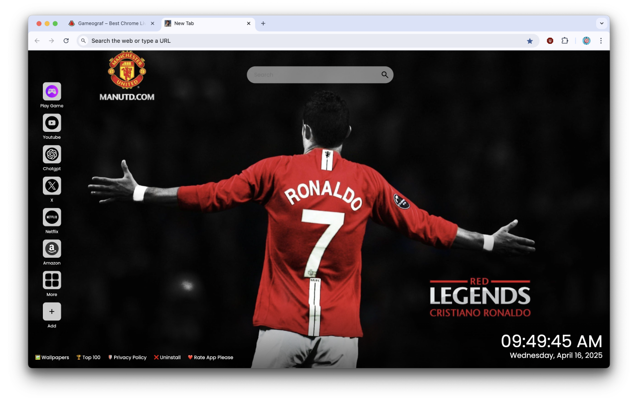 Cristiano Ronaldo Manchester United 2003–2009 Wallpaper chrome谷歌浏览器插件_扩展第1张截图