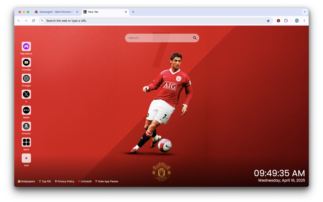 Cristiano Ronaldo Manchester United 2003–2009 Wallpaper chrome谷歌浏览器插件_扩展第2张截图