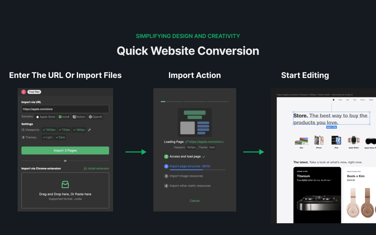 Codia AI Web2Figma: Import Web to Editable Figma chrome谷歌浏览器插件_扩展第1张截图