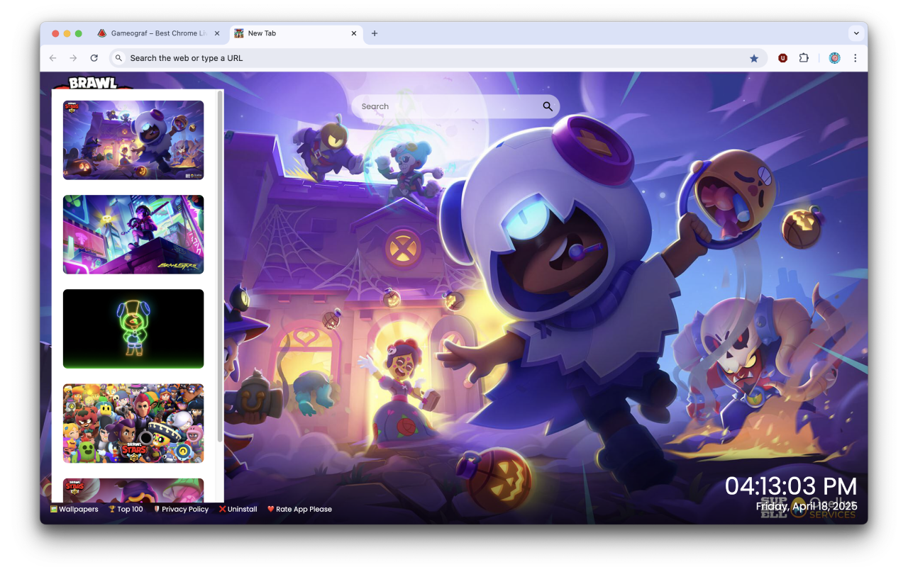 Brawl Stars Wallpapers and New Tab chrome谷歌浏览器插件_扩展第4张截图