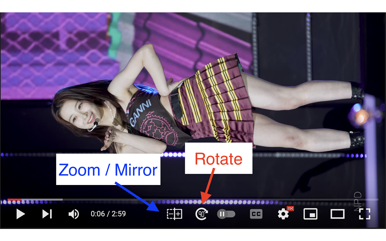 Rotate Youtube Video chrome谷歌浏览器插件_扩展第1张截图